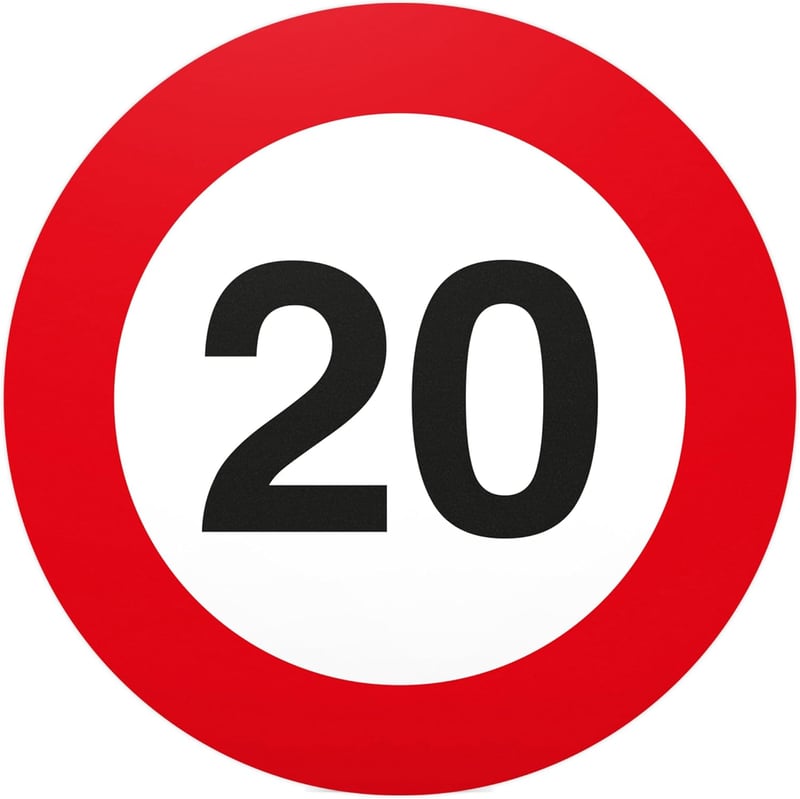 Verkehrsschild zum 20. Geburtstag – Originelles Geschenk und Partydeko