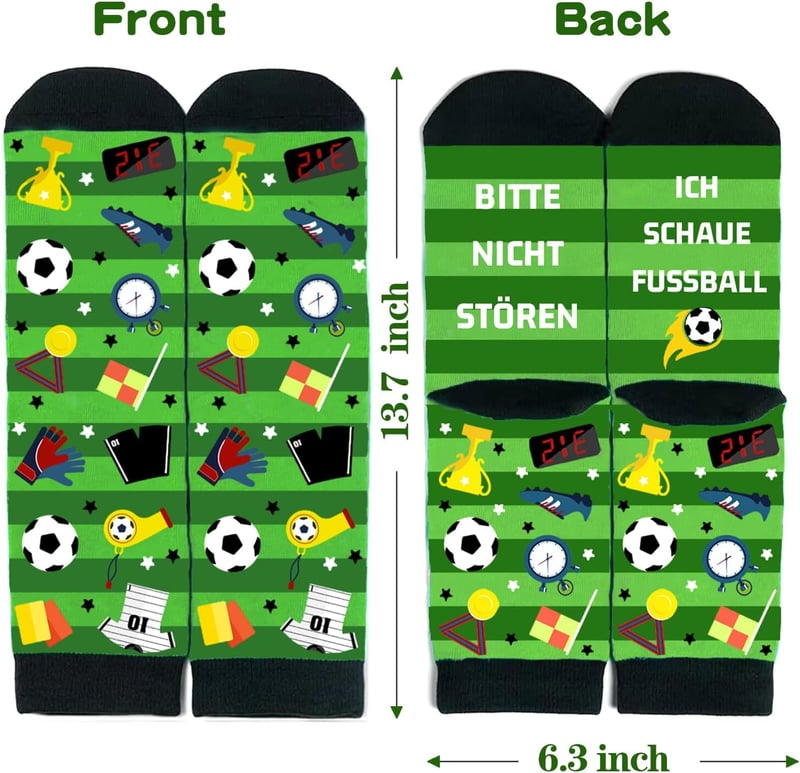 Lustige Fußballsocken für Männer – witziges Geburtstagsgeschenk