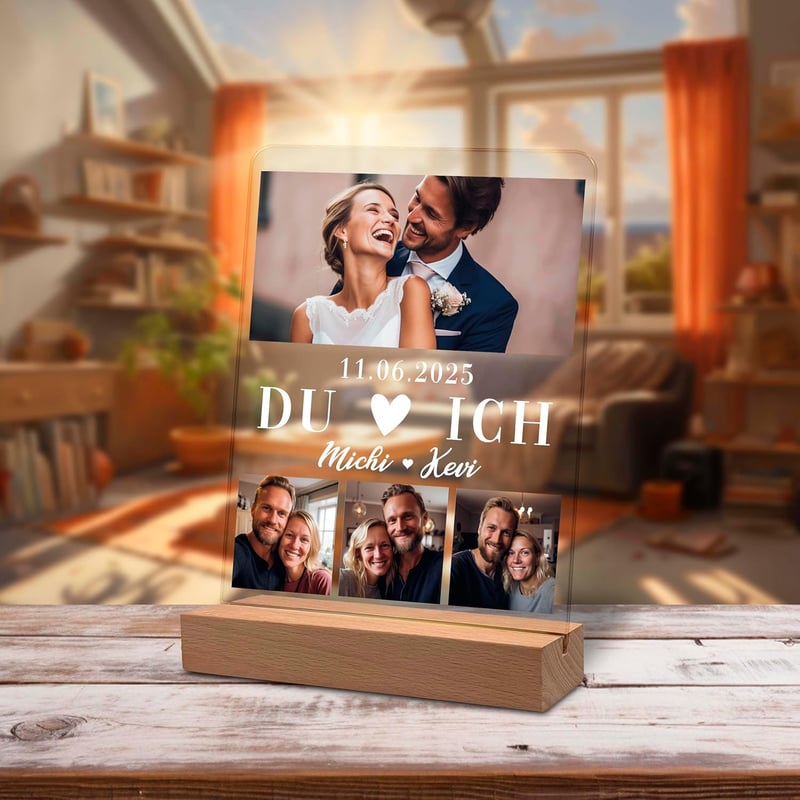 Personalisierte Fotogeschenke aus Acrylglas für Paare