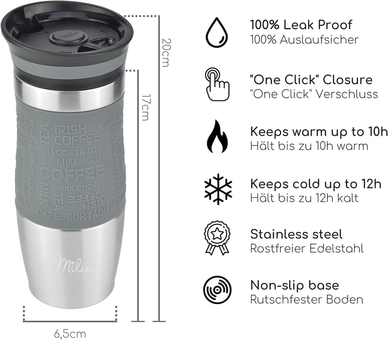 Thermobecher 370ml mit Gravur - Geschenkidee für Paare und Eltern