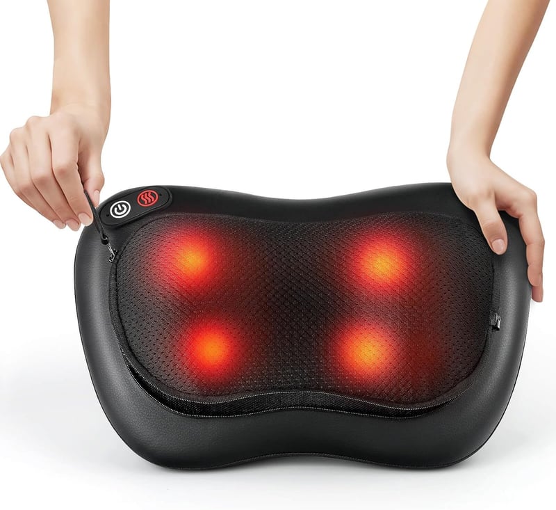 Shiatsu-Massagekissen mit Wärmefunktion für Nacken und Rücken
