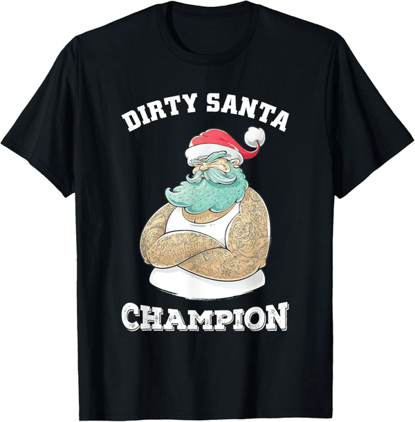 Lustiges Dirty Santa Champion T-Shirt für Männer