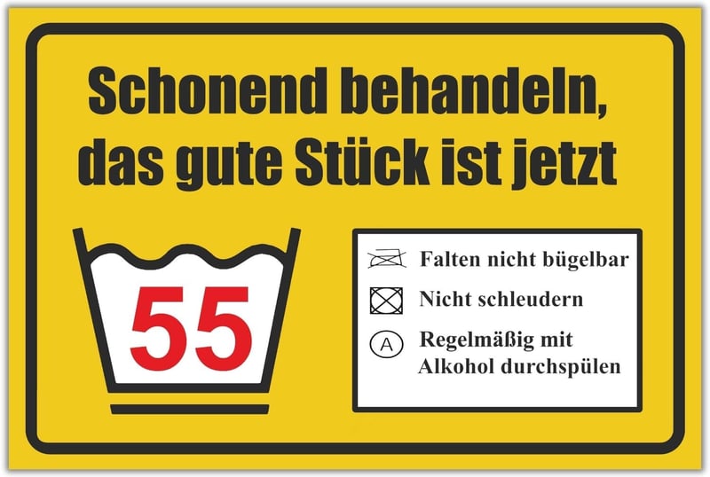 55. Geburtstag Schild – Deko 30 x 20 cm für Männer und Frauen