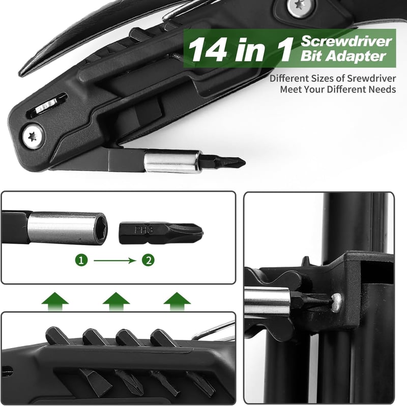 Multitool 14-in-1 für Männer – ideales Geschenk für Weihnachten und Geburtstag