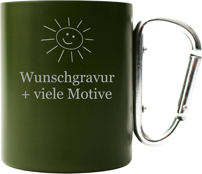 Personalisierte Edelstahl Tasse für Outdoor-Fans - 250 ml mit Gravur