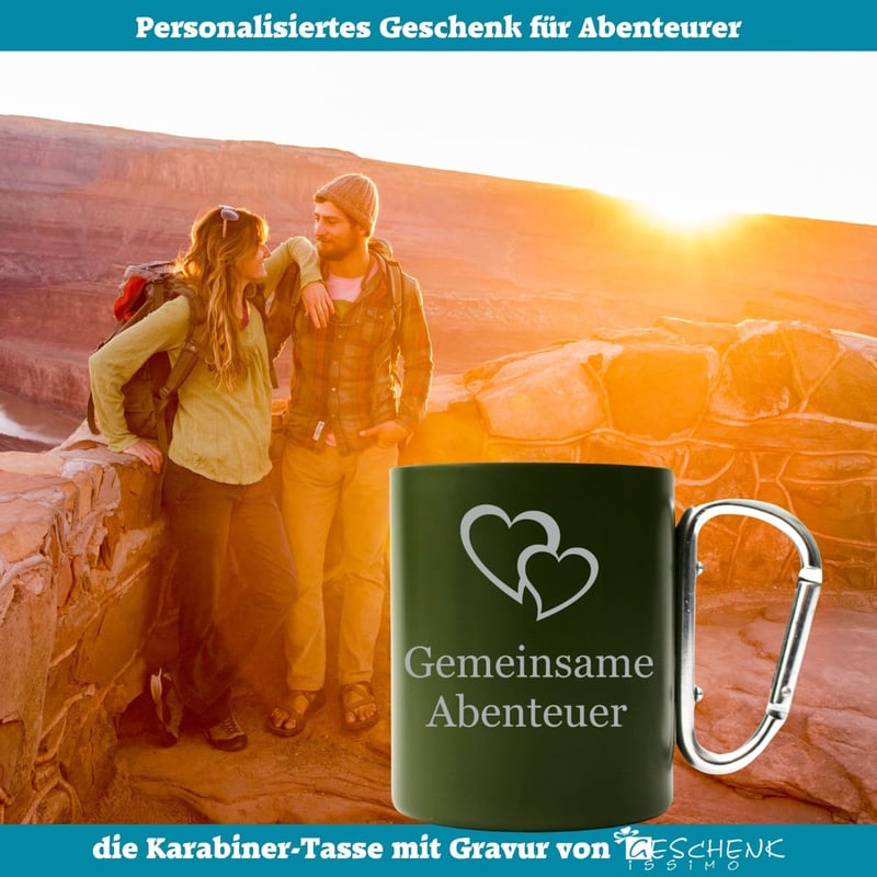 Personalisierte Edelstahl Tasse für Outdoor-Fans - 250 ml mit Gravur