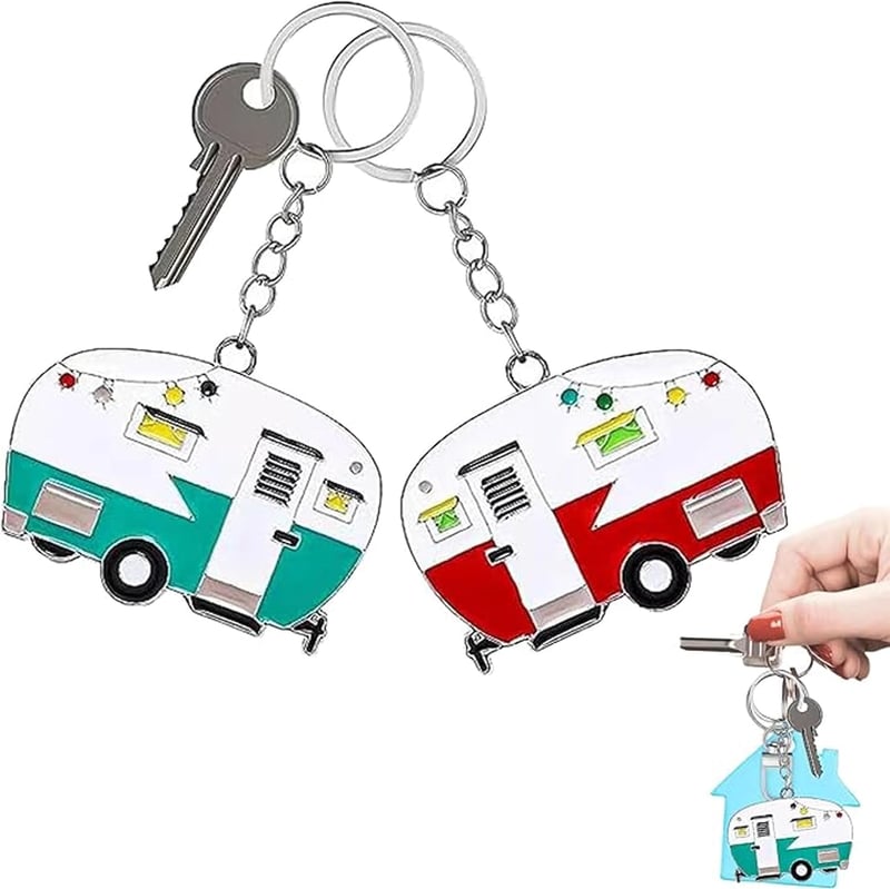 Stilvoller Wohnwagen Schlüsselanhänger für Camping-Liebhaber
