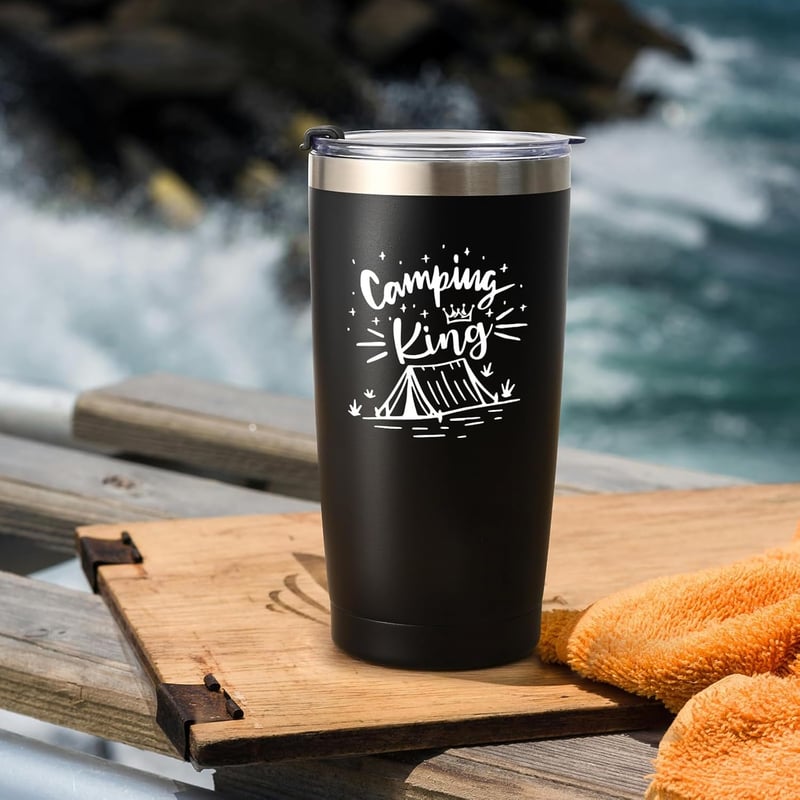 Camping King Edelstahlthermobecher für Männer - 12oz, 350ml
