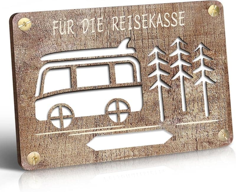 Personalisierte Holz Grußkarte für Geldgeschenke an Paare