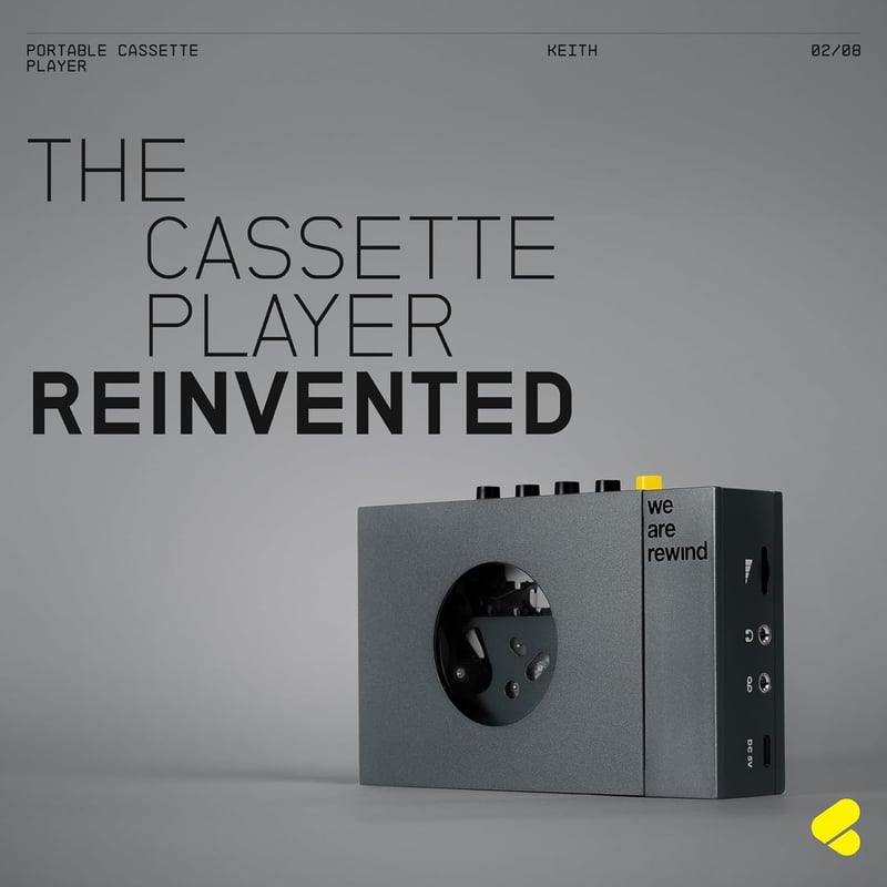 Tragbarer Bluetooth Stereo-Cassettenplayer „We Are Rewind“