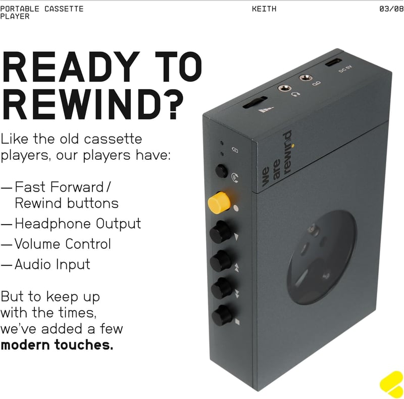 Tragbarer Bluetooth Stereo-Cassettenplayer „We Are Rewind“