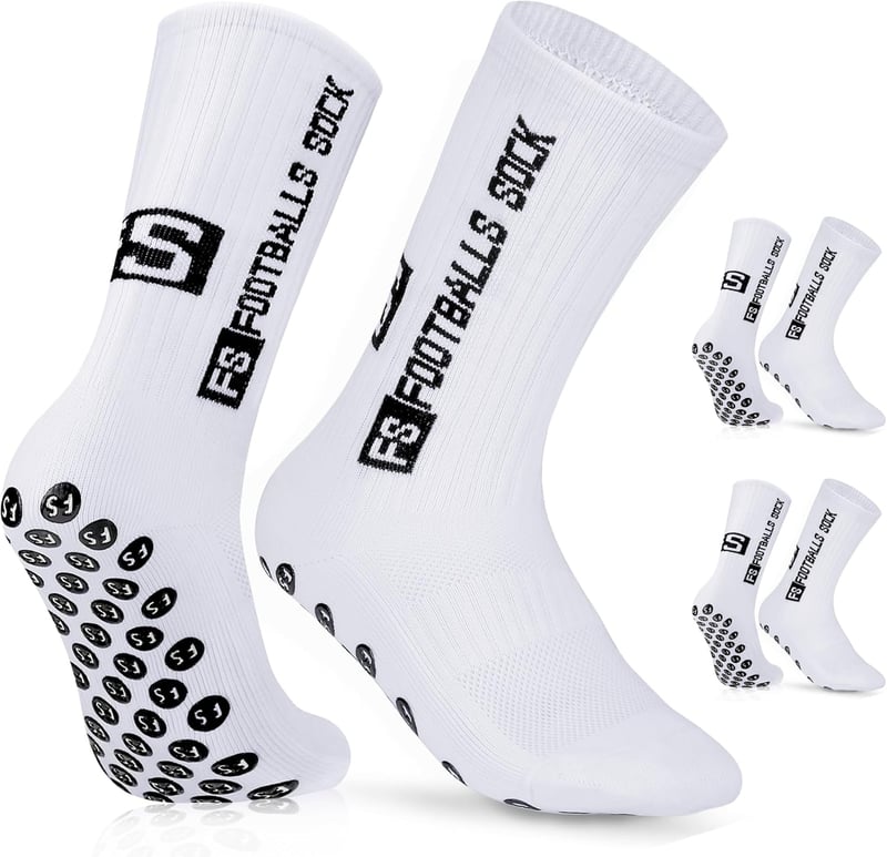Rutschfeste Fußballsocken für Herren – 2 Paar in verschiedenen Größen