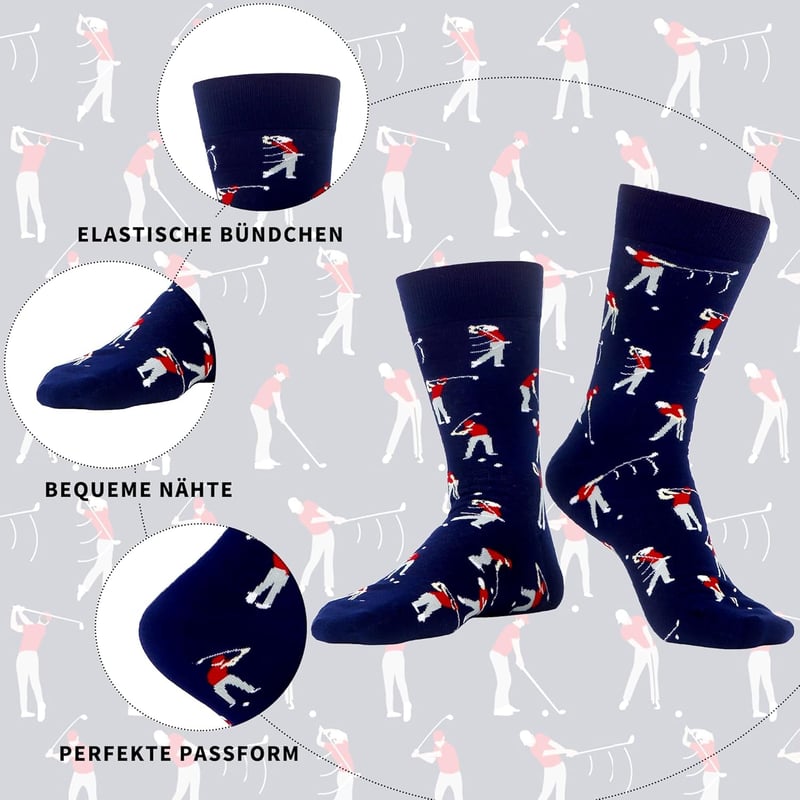 Lustige Bunte Baumwollsocken für Herren - 5 Paar Neuheiten