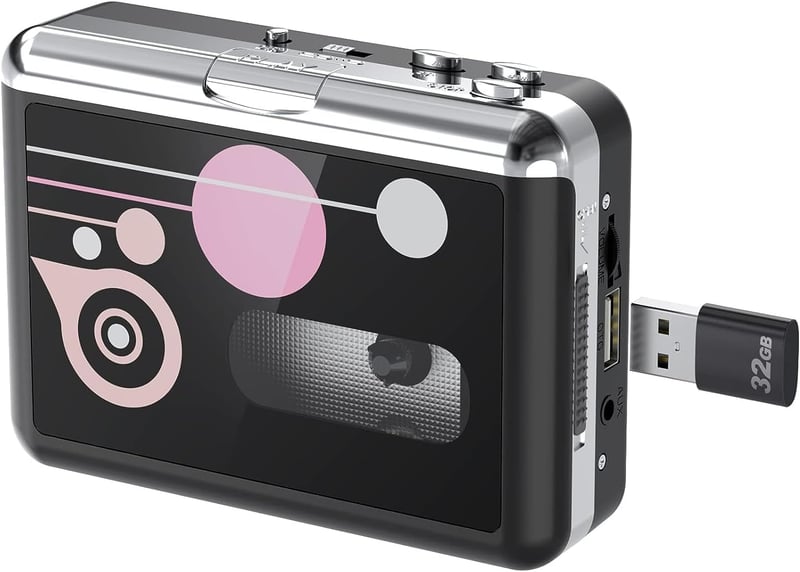Portabler Kassettenspieler mit USB-zu-MP3 Konverter, OTG-Funktion