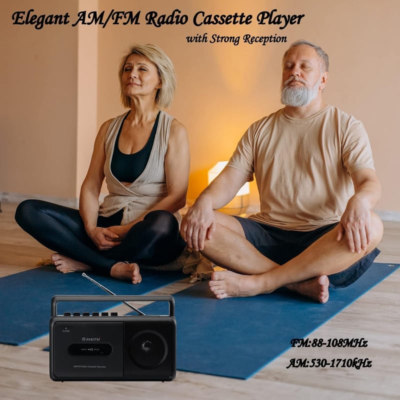 Tragbarer Kassettenplayer Boombox mit AM/FM Radio und Kopfhöreranschluss