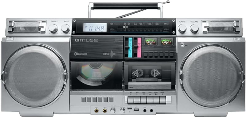 Retro Boombox MUSE M-380GBS mit CD-Player, AUX & Bluetooth