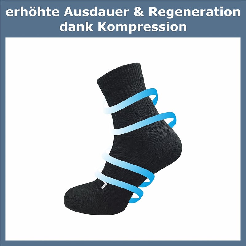 Kompressions-Laufsocken für Herren – 5 Paar, atmungsaktiv und blasenfrei