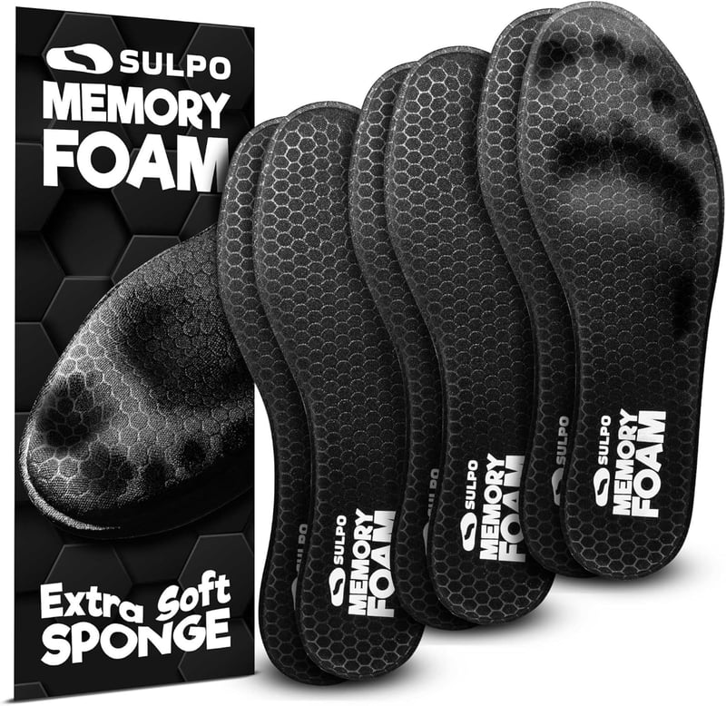 Memory Foam Einlegesohlen für Herren und Damen – Komfortable Schuh-Einlagen Größe 42