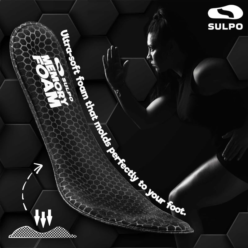 Memory Foam Einlegesohlen für Herren und Damen – Komfortable Schuh-Einlagen Größe 42