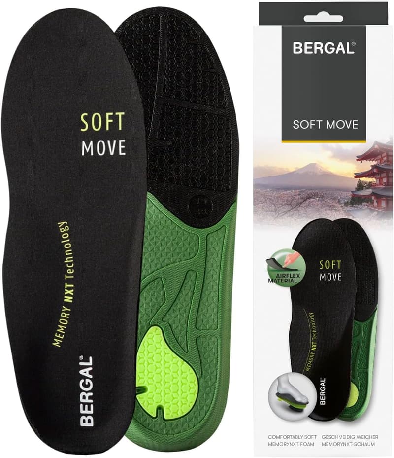 Komfortable Gel-Einlegesohlen mit Memory-Schaum für Freizeitschuhe