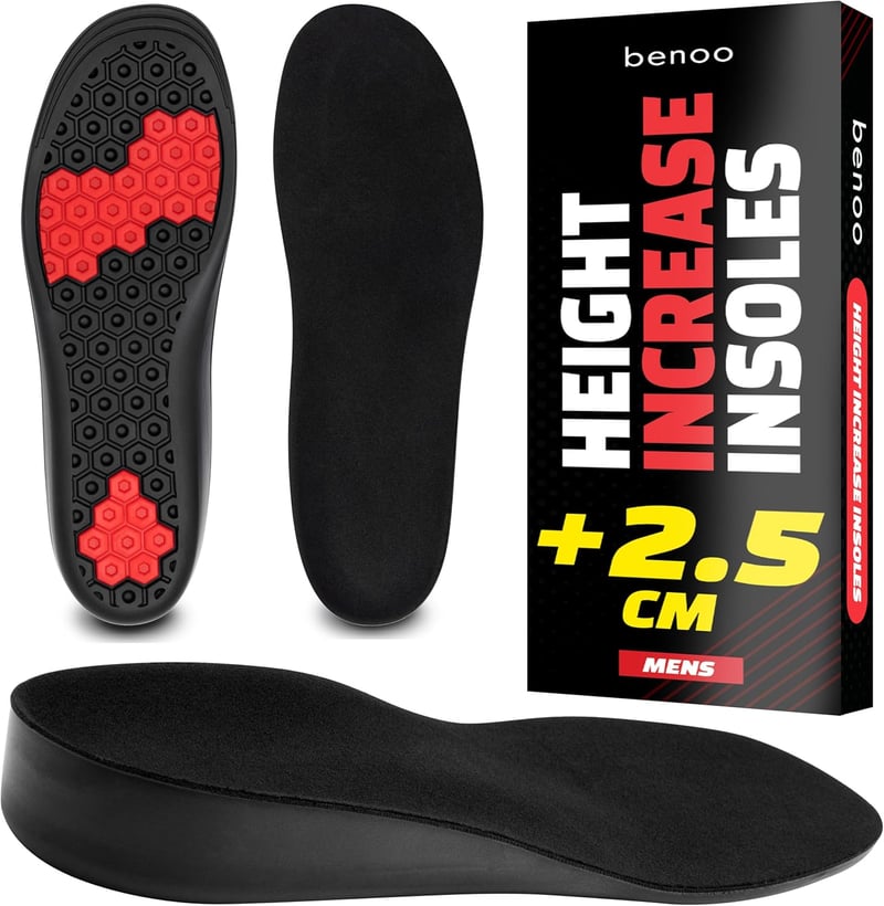 Bequeme Einlegesohlen zur Körpergrößenerhöhung für Herren (2,5 cm)