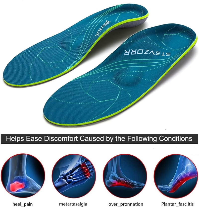 Orthopädische Einlegesohlen für Plattfüße und Plantarfasziitis, Unisex, Größe EU41-42