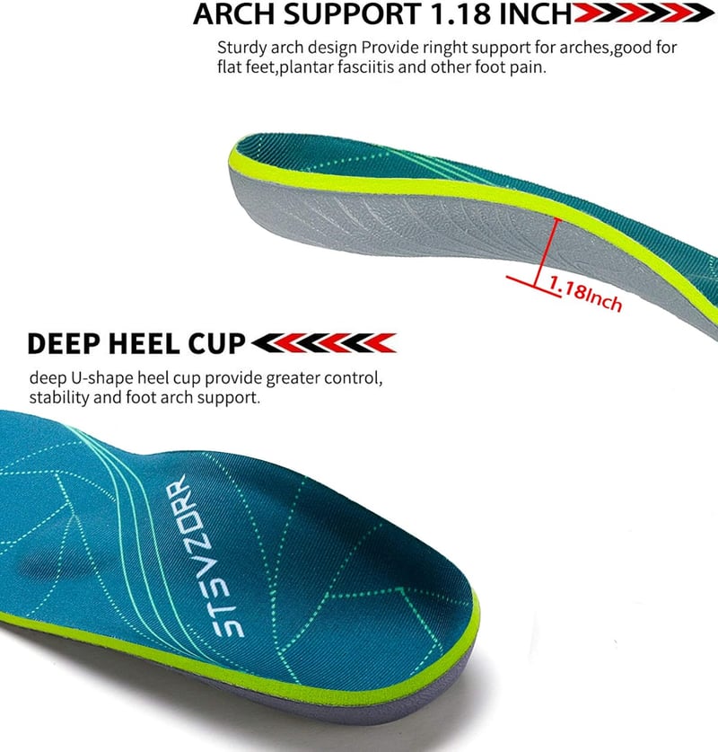 Orthopädische Einlegesohlen für Plattfüße und Plantarfasziitis, Unisex, Größe EU41-42