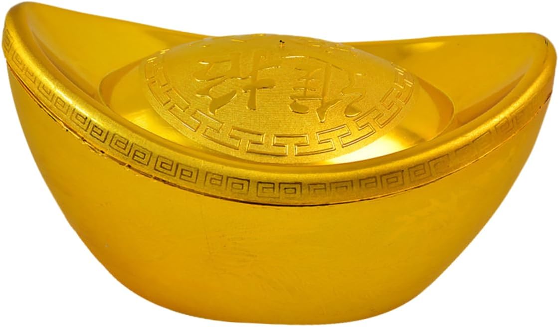 Goldenes Barren Ornament für Büro-Dekoration und Feng Shui-Reichtum