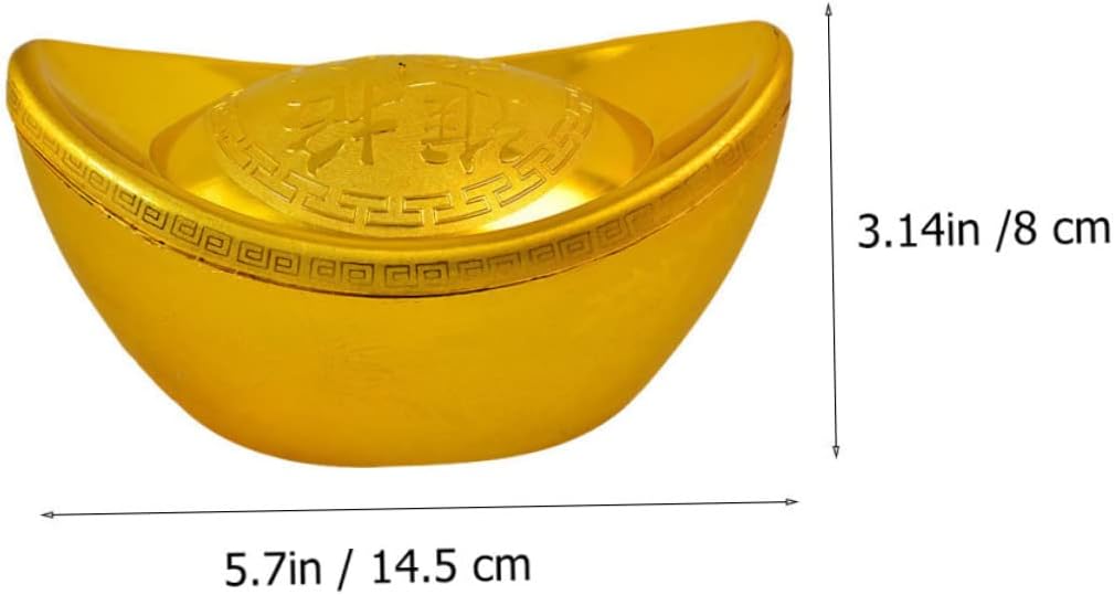 Goldenes Barren Ornament für Büro-Dekoration und Feng Shui-Reichtum