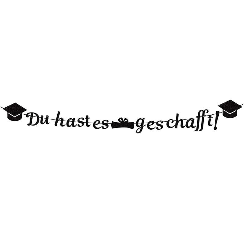 Abitur 2025 Girlande mit Absolventenhut für Abschlussfeiern