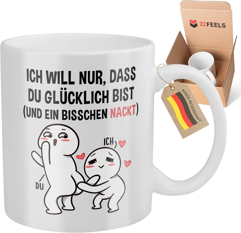 Lustige Tasse zum Jahrestag für Paare – Liebesbeweis und Spruch