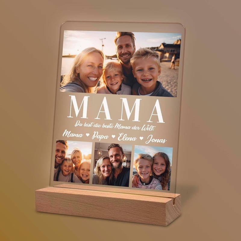 Personalisierte Fotogeschenke für Mama aus Acrylglas zum Muttertag