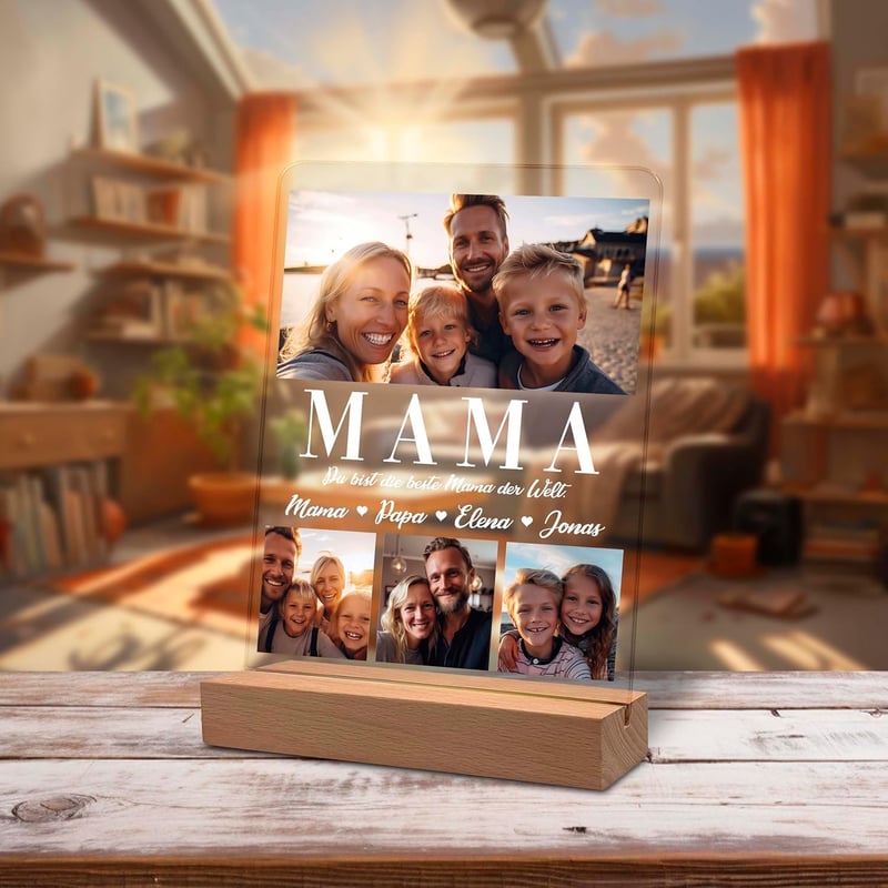 Personalisierte Fotogeschenke für Mama aus Acrylglas zum Muttertag