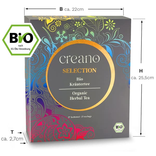 Bio Kräutertee Geschenkset – 27 Teebeutel in 9 Sorten – 54g