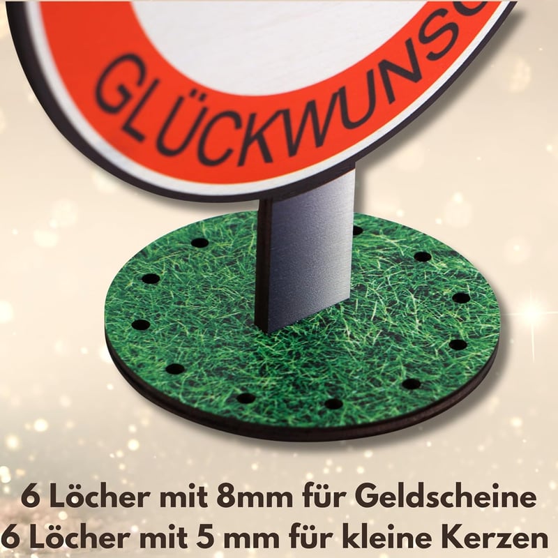 Verkehrsschild Geburtstag - 20 Jahre - Holz 20cm