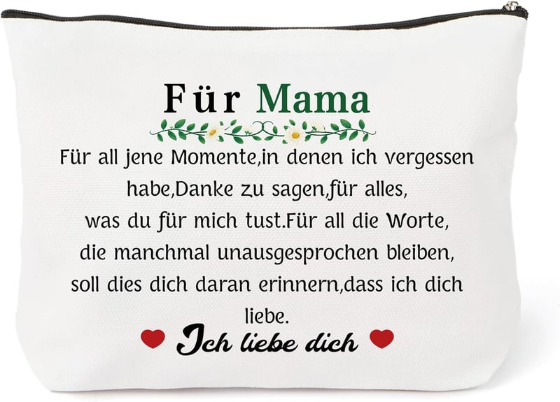 Muttertagsgeschenk: Personalisierte Kosmetiktasche für Mama