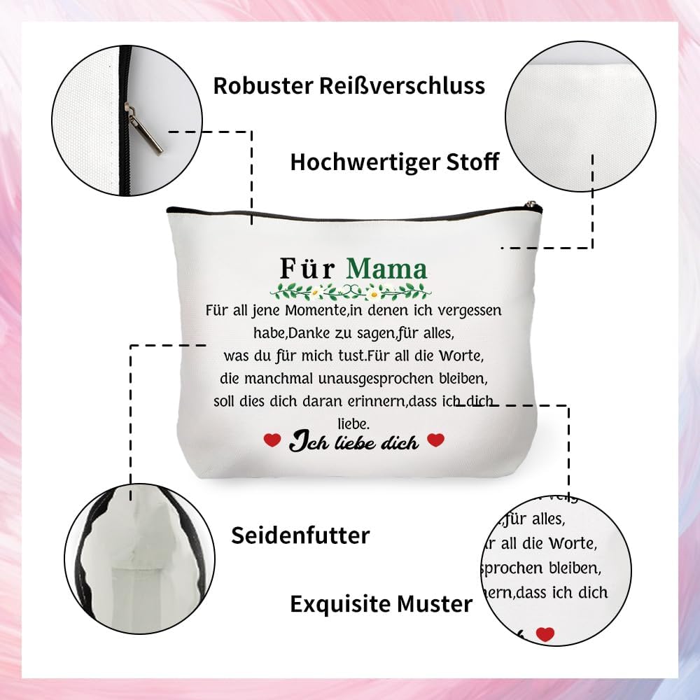 Muttertagsgeschenk: Personalisierte Kosmetiktasche für Mama