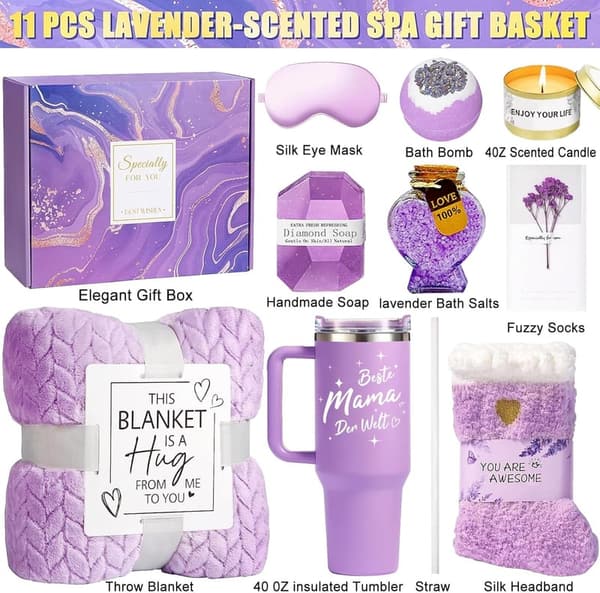 Muttertagsgeschenkset für Mama: 40OZ Kaffeebecher & Kuscheldecke