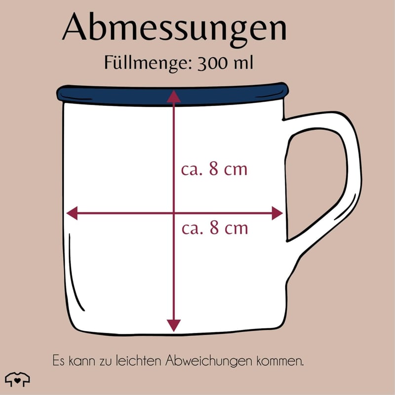 20. Geburtstag Emaille Tasse 