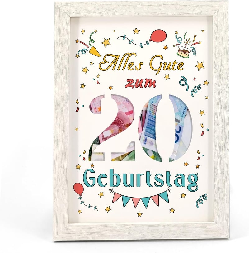 Geschenkideen zum 20. Geburtstag – Witziges Geldgeschenk für Junge/Mädchen