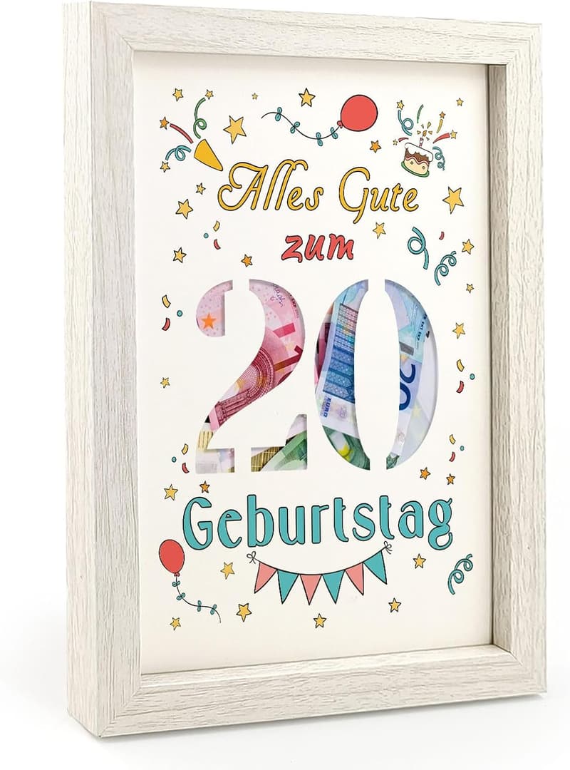 Geschenkideen zum 20. Geburtstag – Witziges Geldgeschenk für Junge/Mädchen