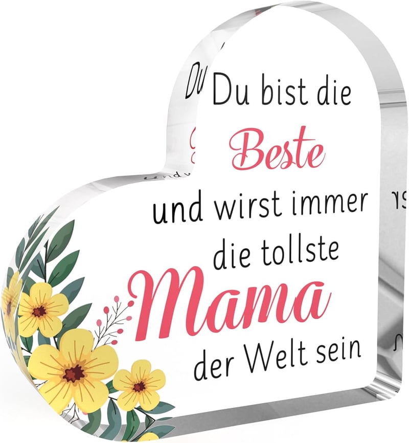 Muttertagsgeschenk: Personalisierte Acrylplakette für Mama