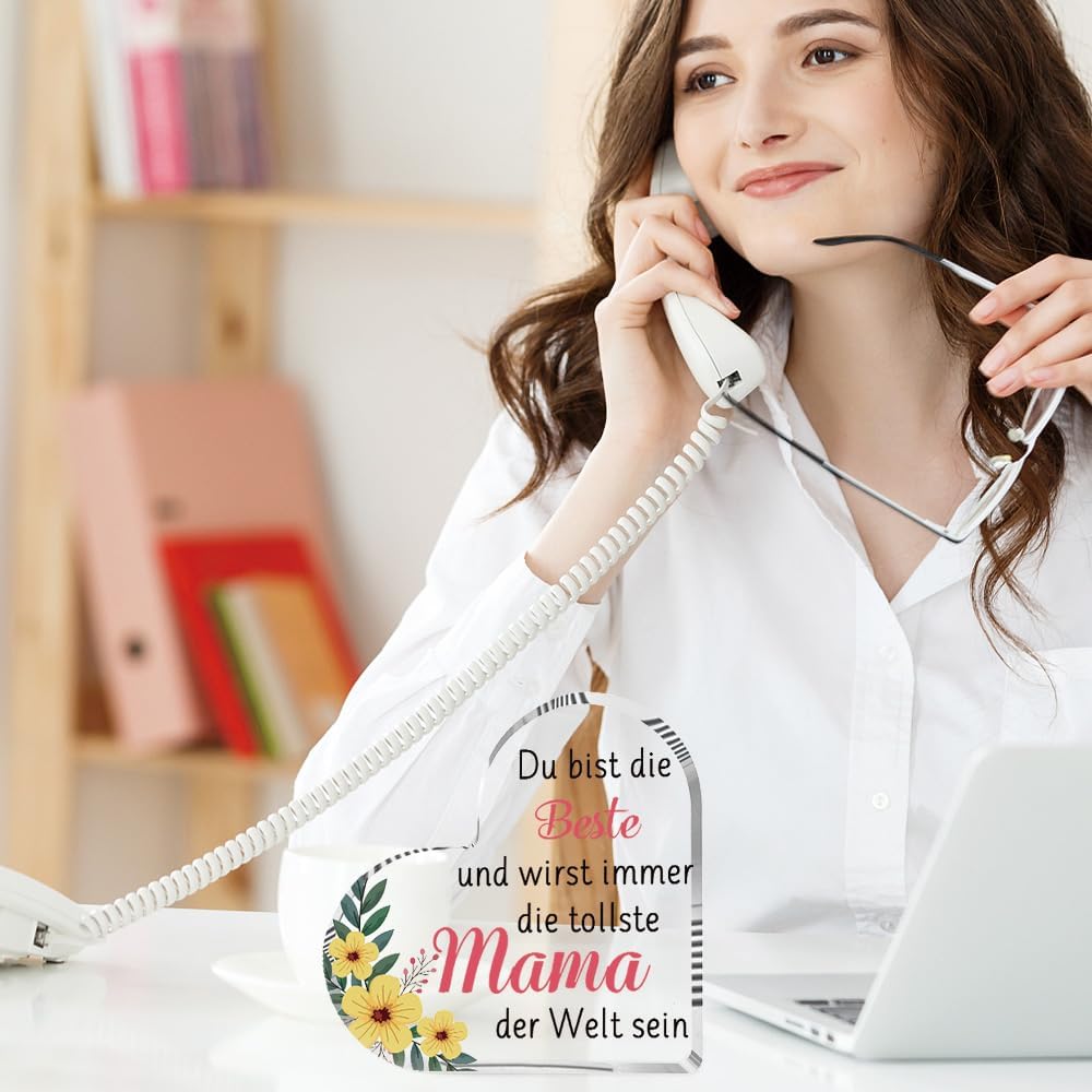Muttertagsgeschenk: Personalisierte Acrylplakette für Mama