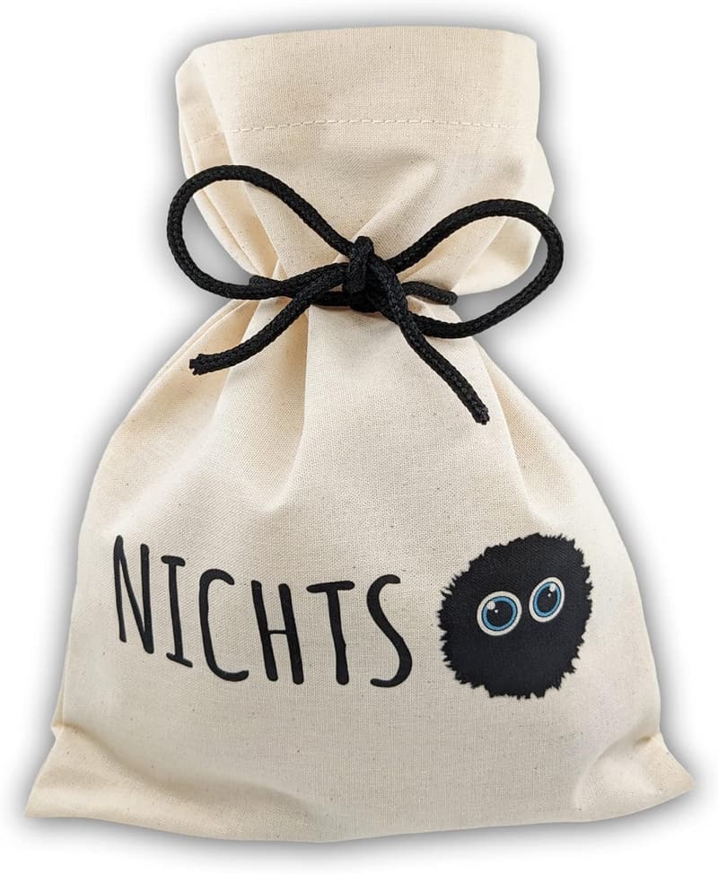 Geschenkbeutel „NICHTS“ aus Baumwolle 25 x 18 cm