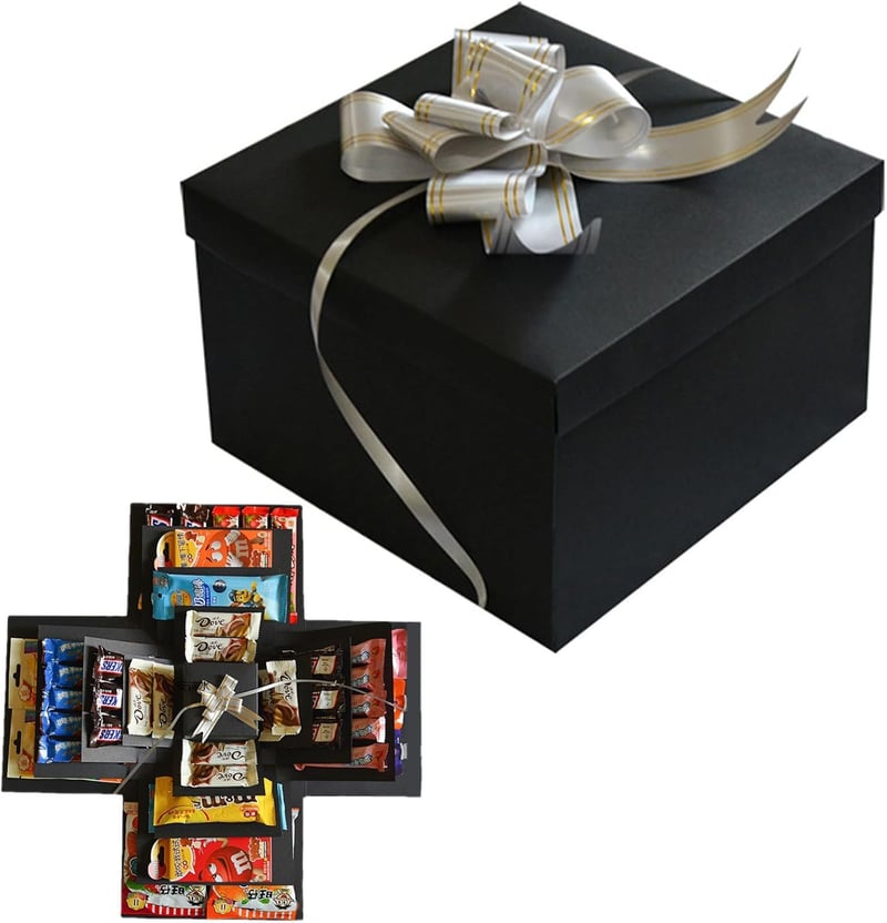 Kreative 6-lagige Explosions-Geschenkbox für Paare (Schwarz)