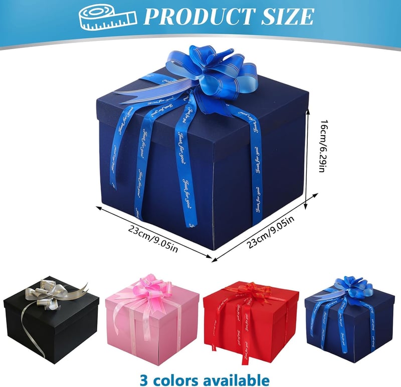 Kreative 6-lagige Explosions-Geschenkbox für Paare (Schwarz)