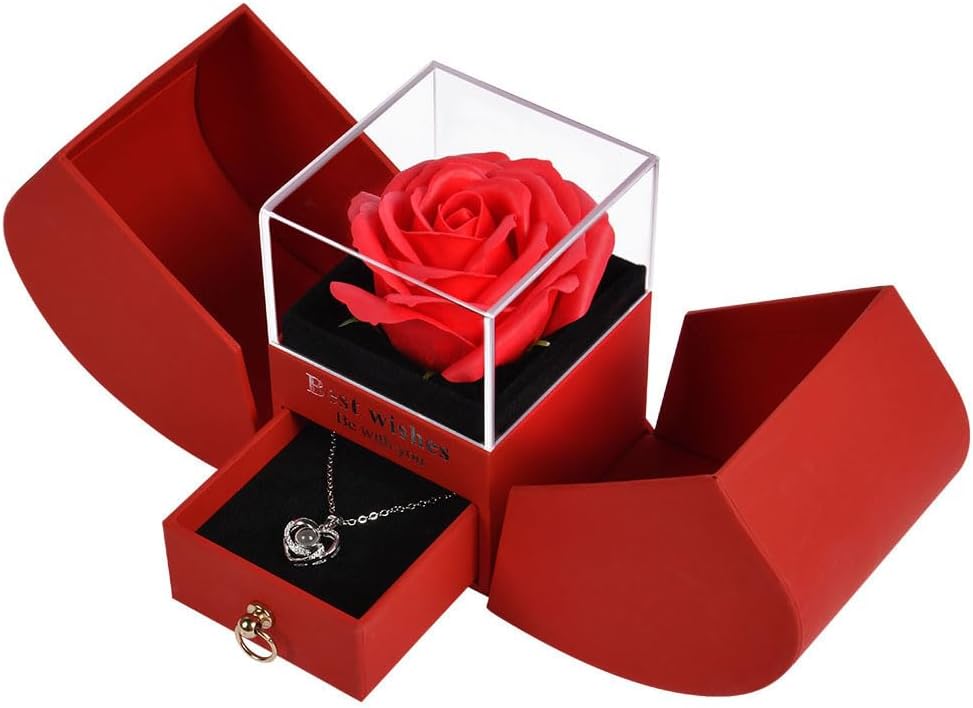 Ewige Rosen Halskette Set – 