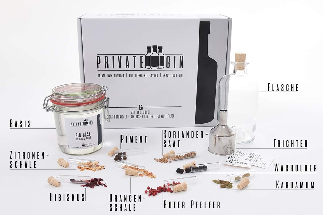 Geschenkset zum Gin selbermachen für Männer - All-inclusive-Baukasten
