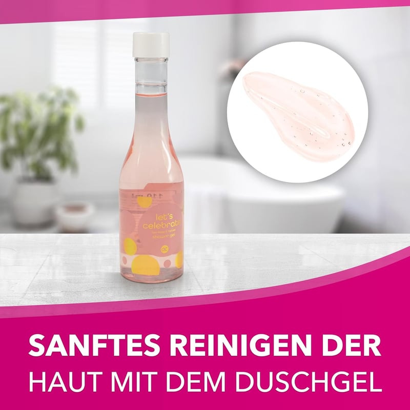 Wellness Geschenkset für Frauen - 3-teiliges Duschset mit Tea Rose & Velvet