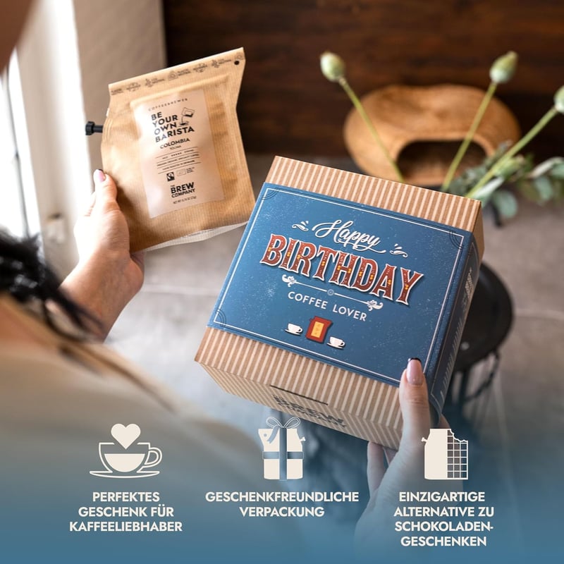 Kaffeegeschenkset zum Geburtstag - 5 Bio-Single Estate Kaffees für Kaffeeliebhaber